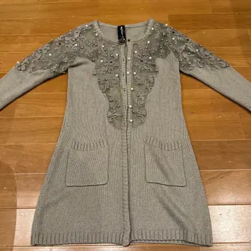 [ MADE in ITARY ] 펄 장식 브라운 가디건