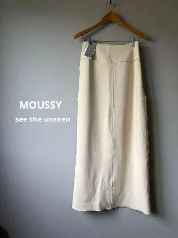 새상품 MOUSSYM_ STRETCH PENCIL SKIRT 아이보리