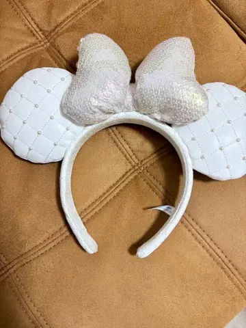 미니 화이트 머리띠 디즈니랜드 디즈니씨