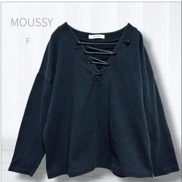 마우지 새상품급 레이스업 V넥T셔츠 F 블랙 스트릿