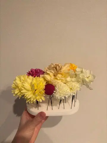 성인식이나 졸업식에! 조화 머리 장식