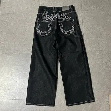 카시코 Embroied Nonfade Denim Pants Black | 브랜드 중고거래 플랫폼