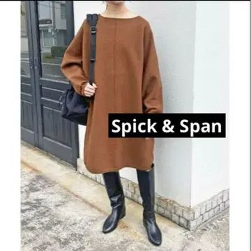새상품급 Spick & Span 융모 원피스 카멜 울