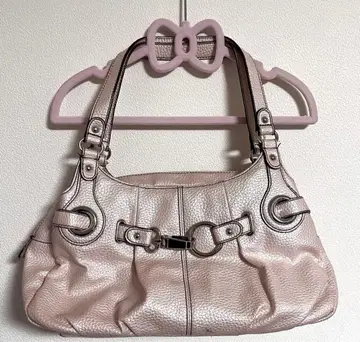 핑크 실버 핸드백