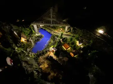 N 게이지 조경 디오라마 (조명 포함 아크릴 케이스 포함)