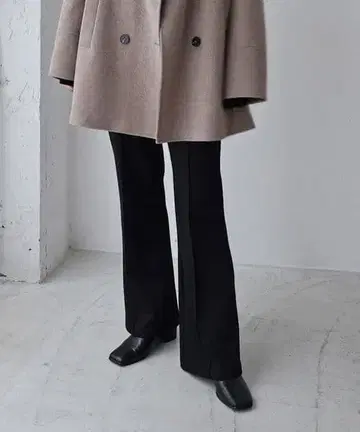 에버 네이비 분또 플레어 팬츠