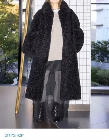 CITYSHOP SHEEP FUR LIKE 코트 블랙