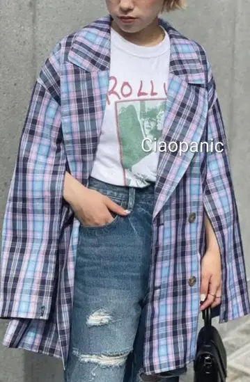 Ciaopanic 소매 슬릿 빅 칼라 테일러드 자켓