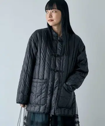 coen TAION 차이나 다운 블루종 블랙