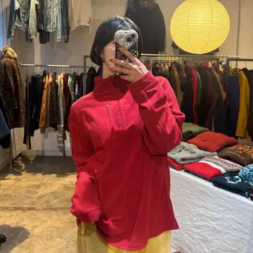 L.L.Bean 하프 집 플리스 풀오버 레드