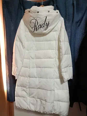 Rady 후드 로고 다운 코트 롱 코트 M A라인