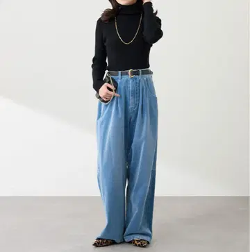 라부티크 봉봉 금기 벨벳 데님 팬츠 S