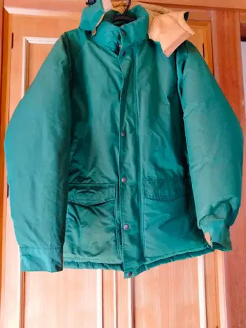 SIERRA DESIGNS 후드 부착 그린 다운 자켓