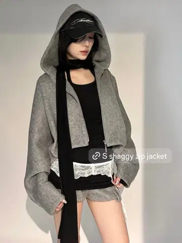 theredthread S shaggy zip jacket 상하의 세트