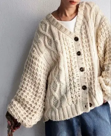 [ 새상품 ] 니트 가디건 사이즈 F 베이지