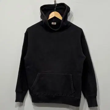 WAREHOUSE 블랙 페이드 차콜 그레이 후드 맨투맨 L