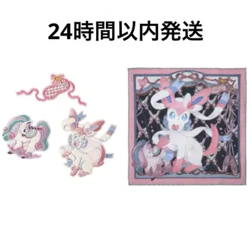 포켓몬 자수 스티커와 핸드 타월 이브이 컬렉션 니피아