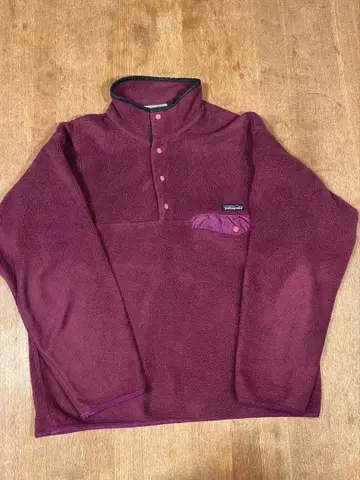 90s USA Patagonia 신틸라 스냅 T 와인 레드 M