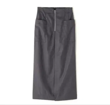 NATURAL BEATY BASIC 아웃 포켓 지퍼 내로우 스커트