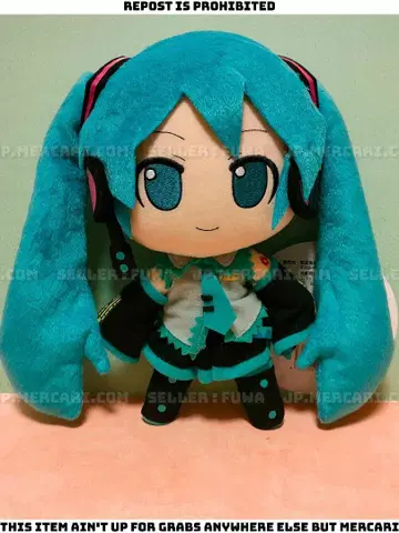 [ 미사용 ] 넨도로이드 푸라스 봉제 인형 하츠네 미쿠 하츄네 보컬로이드