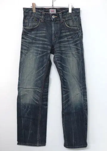 EDWIN 424XVS 구제 의류 스트레이트 데님 청바지 USED 가공