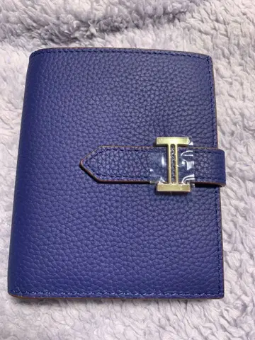 [ 새상품 ] 파랑 가죽 접이식 지갑