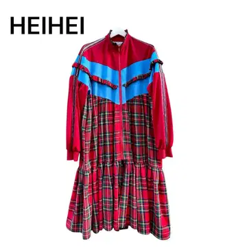 HEIHEI 요크 프릴 저지 원피스 단종