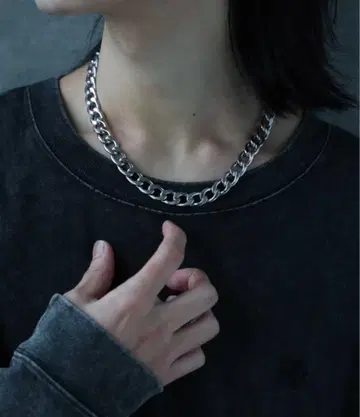 HARE 실버 체인 목걸이 약 45cm