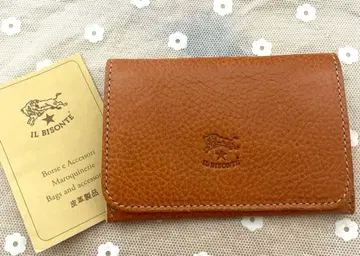 IL BISONTE 브라운 가죽 카드 케이스