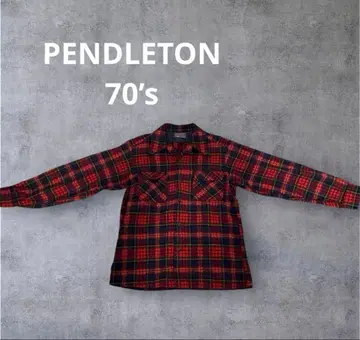 70s PENDLETON 플란넬 셔츠 M 사이즈