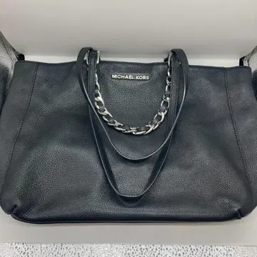 MICHEAL KORS 체인 토트백 블랙 가죽