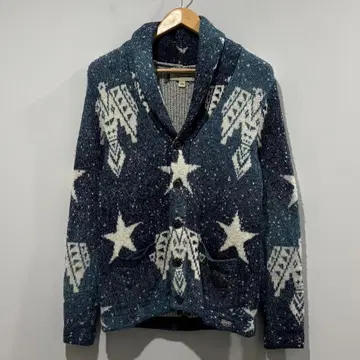 새상품급 랄프 서플라이 인디고 숄 네이티브 스타 가디건