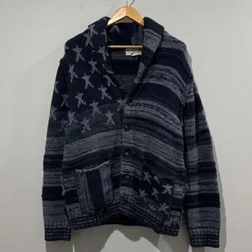 새상품급 인디고 랄프 서플라이 성조기 패치워크 카우친 자켓 L