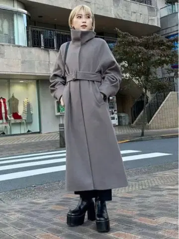 MURUA 스탠드 카라 코트 size 2