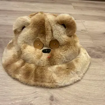 USJ 곰 얼굴 퍼 모자