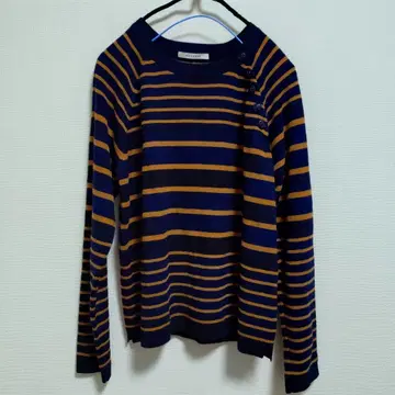 맥피 투모로우랜드 울 보더 크루넥 풀오버