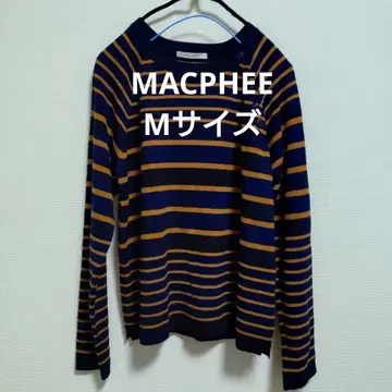 맥피 투모로우랜드 울 보더 크루넥 풀오버