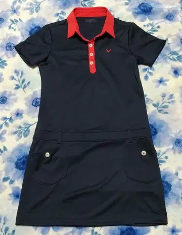 캘러웨이 폴로 원피스 네이비/레드