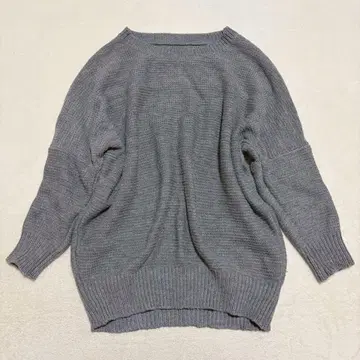 누아르 라벨 입체 니트 스웨터 모드 돌먼풍 루즈핏 2