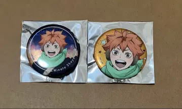 하이큐 코스모 월드 홀로그램 캔뱃지 카라스노 히나타 쇼요 2종 세트