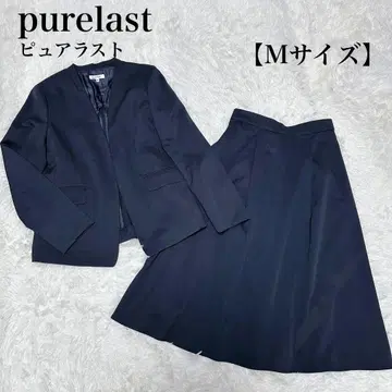 purelast 퓨어라스트 수트 노카라 자켓 스커트 M