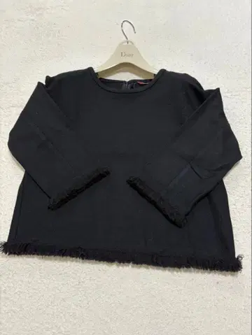 AMACA 프린지 니트 블랙 사이즈 38