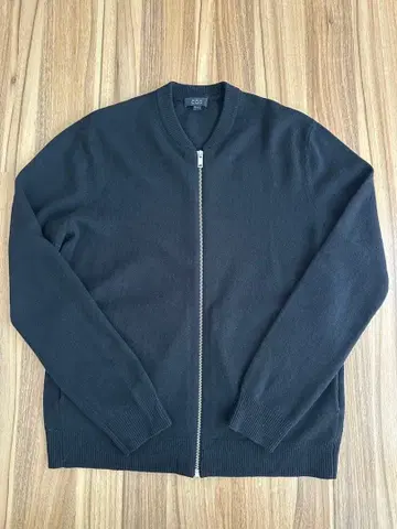 COS 코스 블랙 집업 니트 L