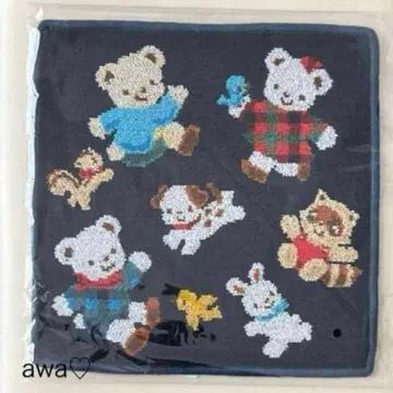 새상품 미개봉 파밀리아 셔닐 타월 손수건 네이비