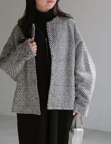 허그유 노카라 자켓