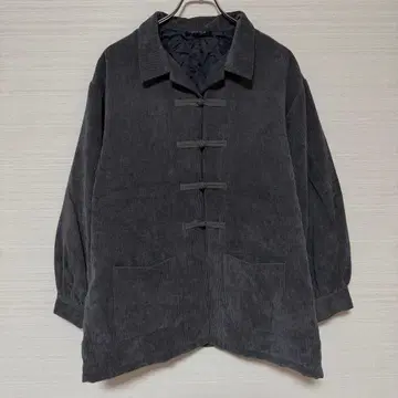 칩 클립 충전솜 코듀로이 차이나 자켓 ( L ) 벌룬 소매 루즈핏