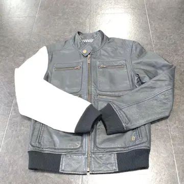 [ 새상품급 volcom 가죽 자켓 ] 싱글 라이더 좌우 이색상 레어품