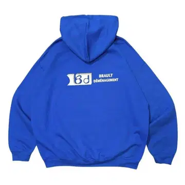 빈티지 후드 맨투맨 캐나다 기업 로고 와이드 실루엣 블루 XL