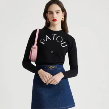 미사용 새상품! Patou 로고 니트탑