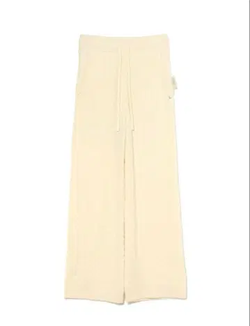 andmary Sugar knit cable pants ivory